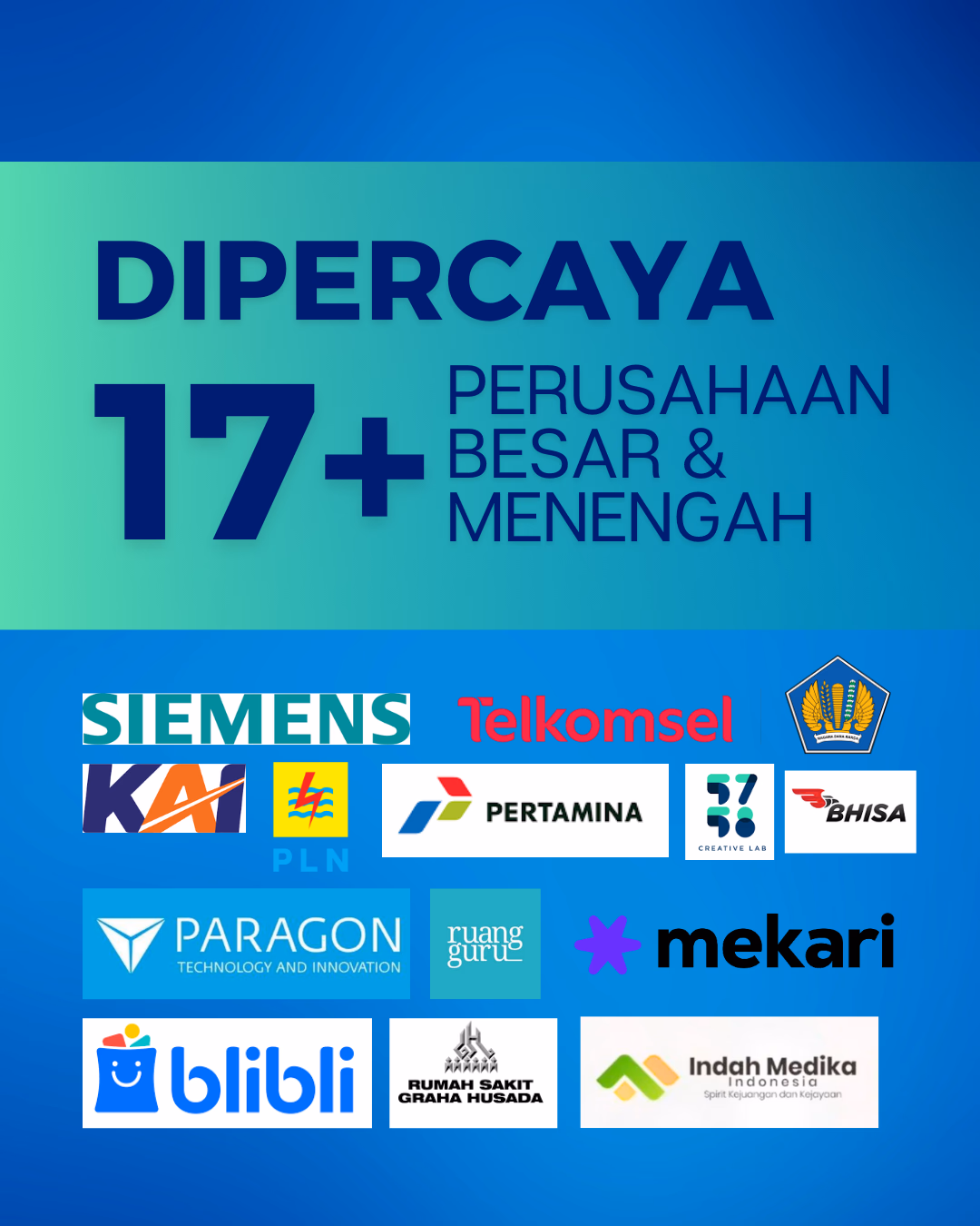 dipercaya oleh banyak perusahaan